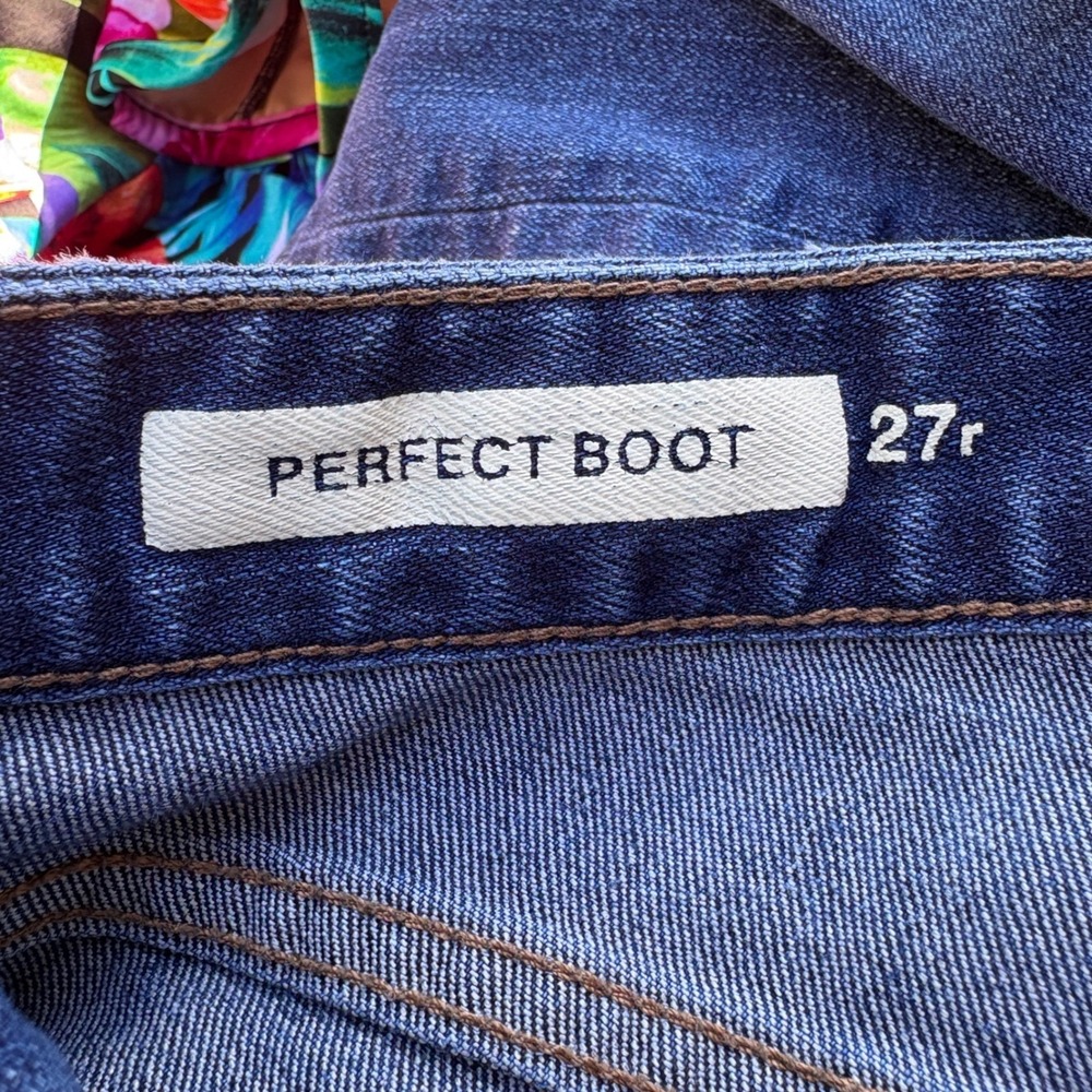 Gap Womens 27r Perfect Boot Blue Jeans Blue Mid Rise Bootcut Stretch Denim - Picture 3 of 7